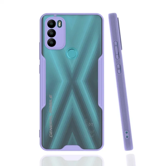 General Mobile GM 21 Plus Kılıf Platin Silikon - Lila