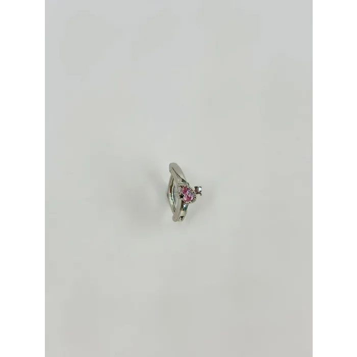 Rodyum Zirkon  Taşlı Çelik Göbek - Pg0006