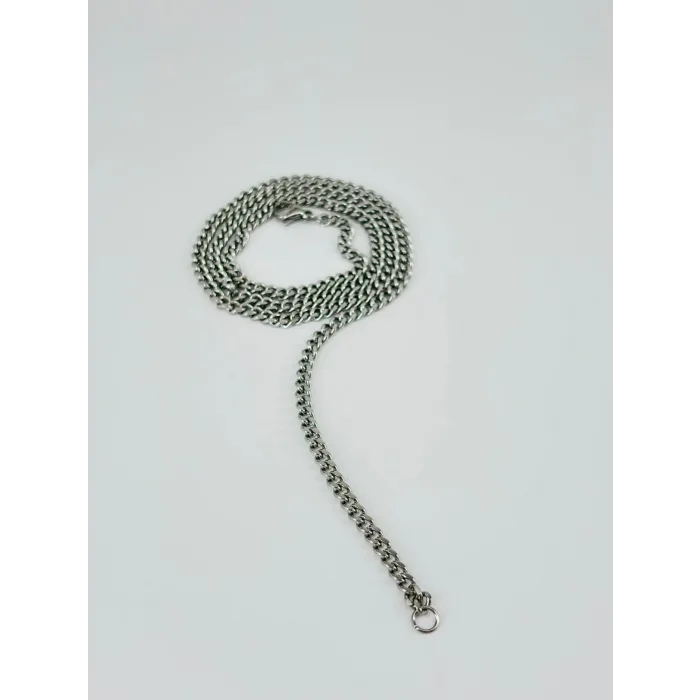 Rodyum Çelik Erkek Kolye 60 Cm - Ekl0038