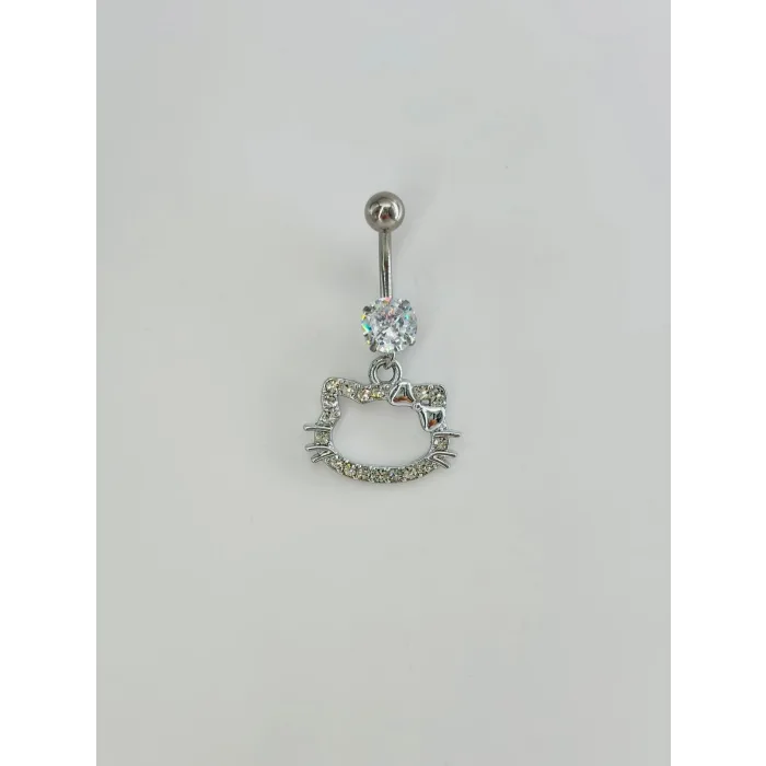 Hello Kıtty Detaylı Göbek Piercing - Pg0107