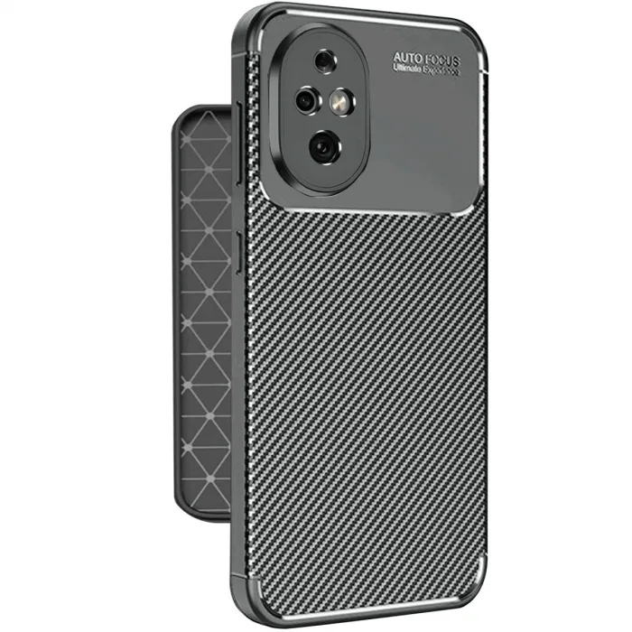 Honor 200 Kılıf Auto Focus Karbon Kapak - Siyah