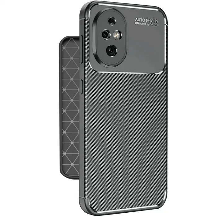 Honor 200 Kılıf Auto Focus Karbon Kapak - Siyah