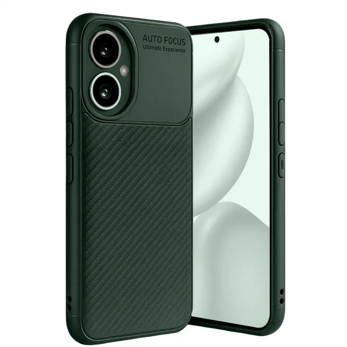 Honor 400 Kılıf Auto Focus Karbon Kapak - Koyu Yeşil