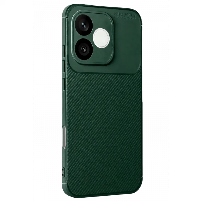Huawei Honor 600 Lite Auto Focus Karbon Kapak - Koyu Yeşil