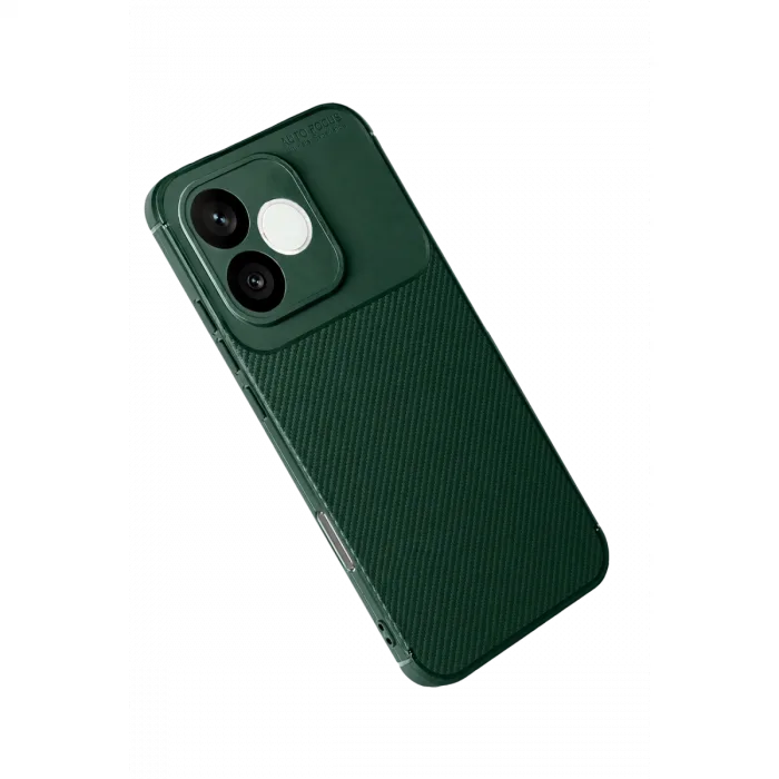 Huawei Honor 600 Lite Auto Focus Karbon Kapak - Koyu Yeşil