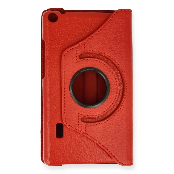 Huawei Mediapad T3 7 Kılıf 360 Tablet Deri Kılıf - Kırmızı