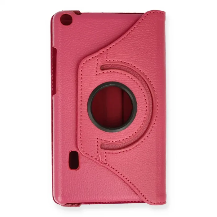 Huawei Mediapad T3 7 Kılıf 360 Tablet Deri Kılıf - Pembe
