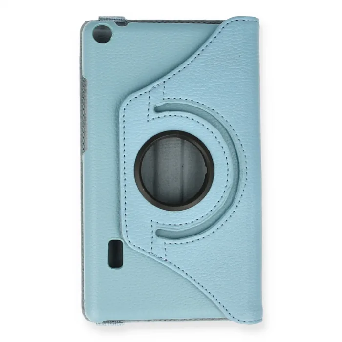 Huawei Mediapad T3 7 Kılıf 360 Tablet Deri Kılıf - Turkuaz
