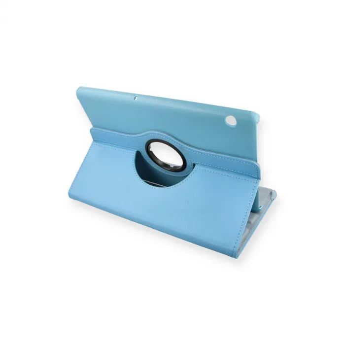 Huawei Mediapad T5 10 Kılıf 360 Tablet Deri Kılıf - Turkuaz