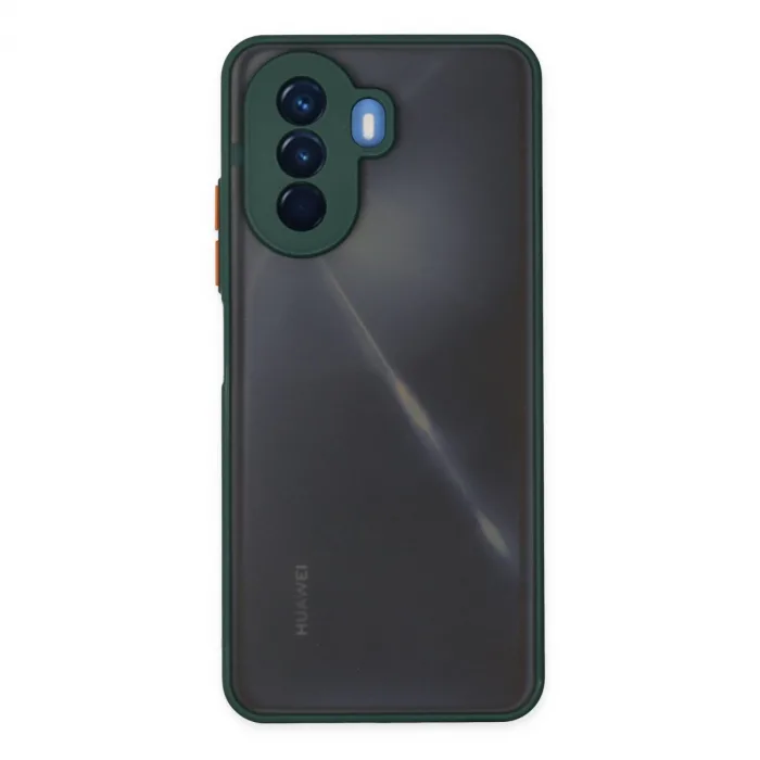 Huawei Nova Y70 Kılıf Montreal Silikon Kapak - Yeşil
