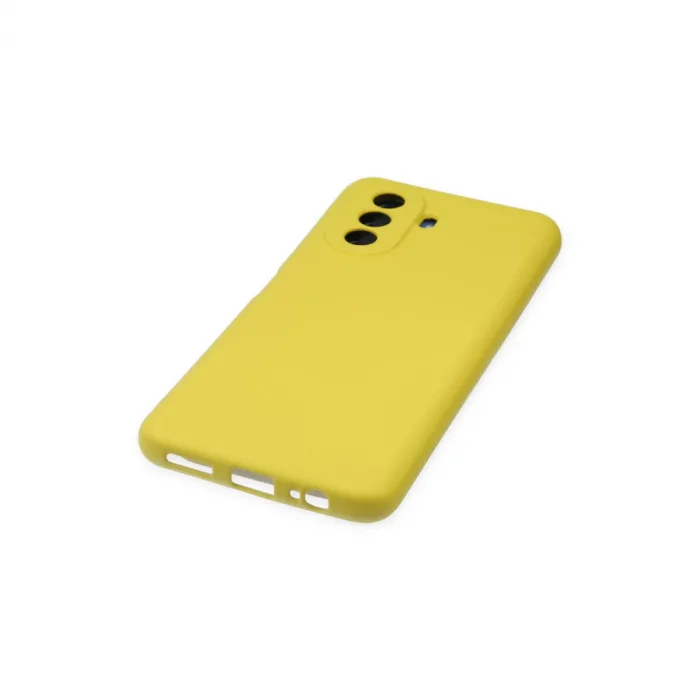 Huawei Nova Y70 Kılıf Nano İçi Kadife Silikon - Sarı