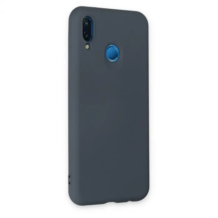 Huawei P20 Lite Kılıf Nano İçi Kadife Silikon - Gri
