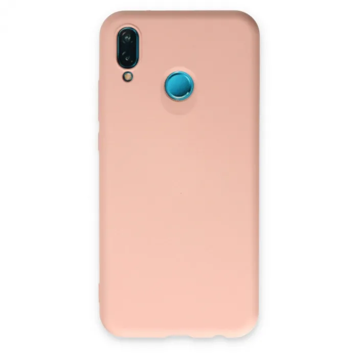 Huawei P20 Lite Kılıf Nano İçi Kadife Silikon - Pudra