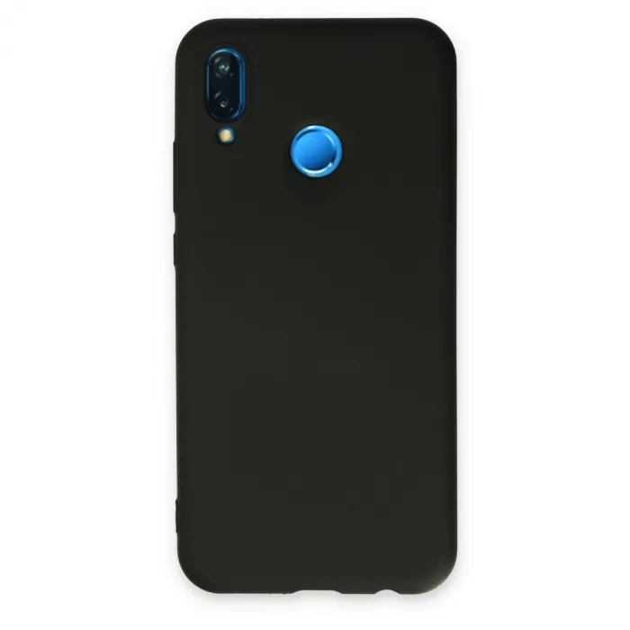 Huawei P20 Lite Kılıf Nano İçi Kadife Silikon - Siyah