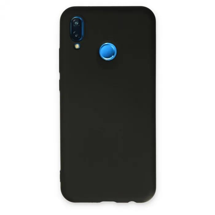 Huawei P20 Lite Kılıf Nano İçi Kadife Silikon - Siyah