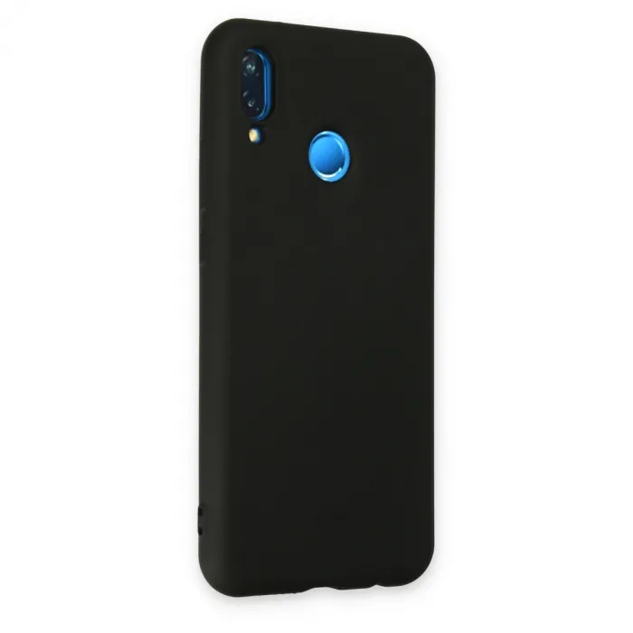 Huawei P20 Lite Kılıf Nano İçi Kadife Silikon - Siyah