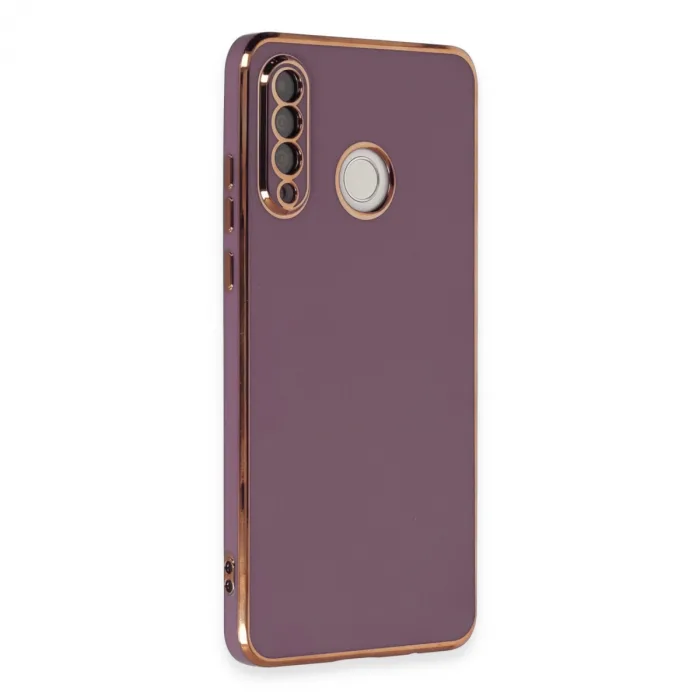 Huawei P30 Lite Kılıf Volet Silikon - Mor