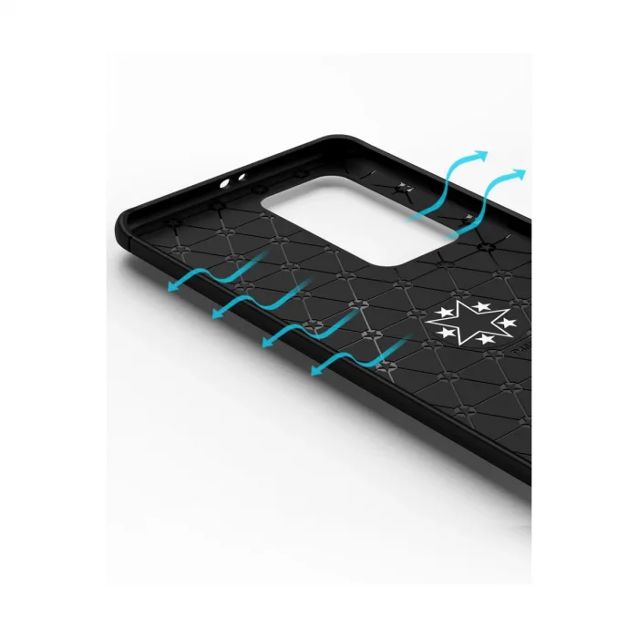 Huawei P40 Pro Kılıf Range Yüzüklü Silikon - Siyah-mavi