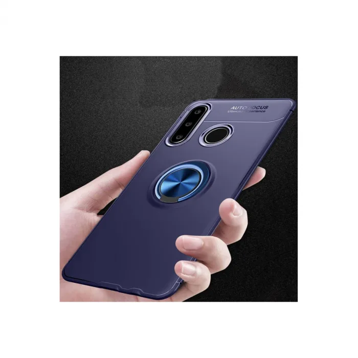 Huawei Y6p Kılıf Range Yüzüklü Silikon - Mavi