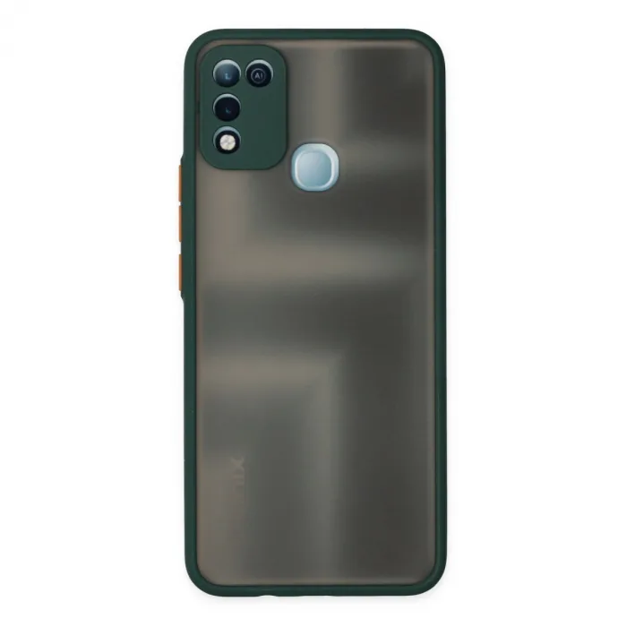 İnfinix Hot 10 Play Kılıf Montreal Silikon Kapak - Yeşil