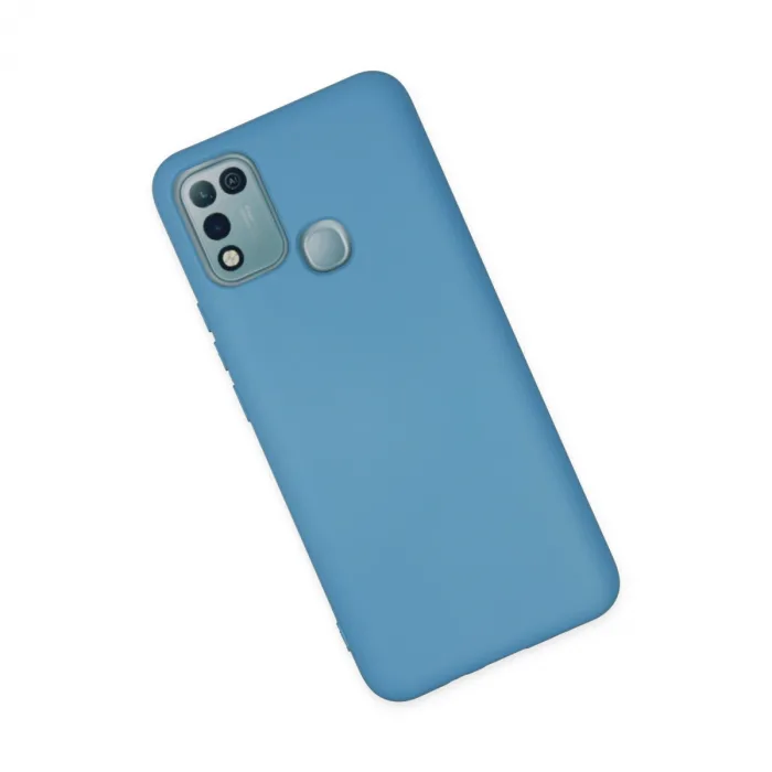 İnfinix Hot 10 Play Kılıf Nano İçi Kadife Silikon - Mavi