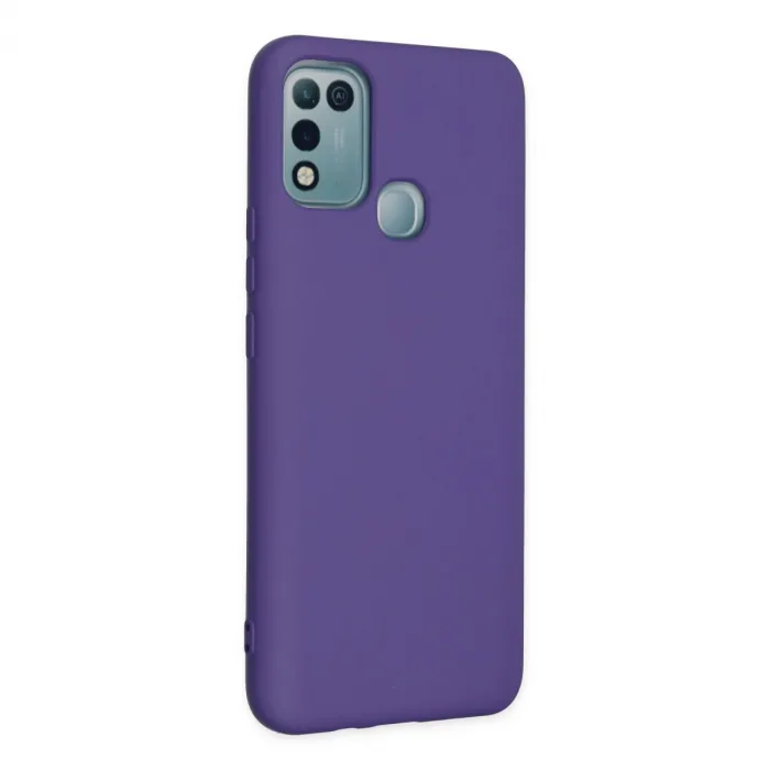 İnfinix Hot 10 Play Kılıf Nano İçi Kadife Silikon - Mor