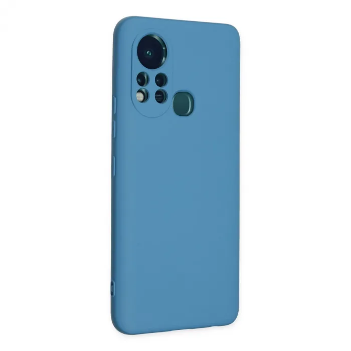 İnfinix Hot 11s Kılıf Nano İçi Kadife Silikon - Mavi