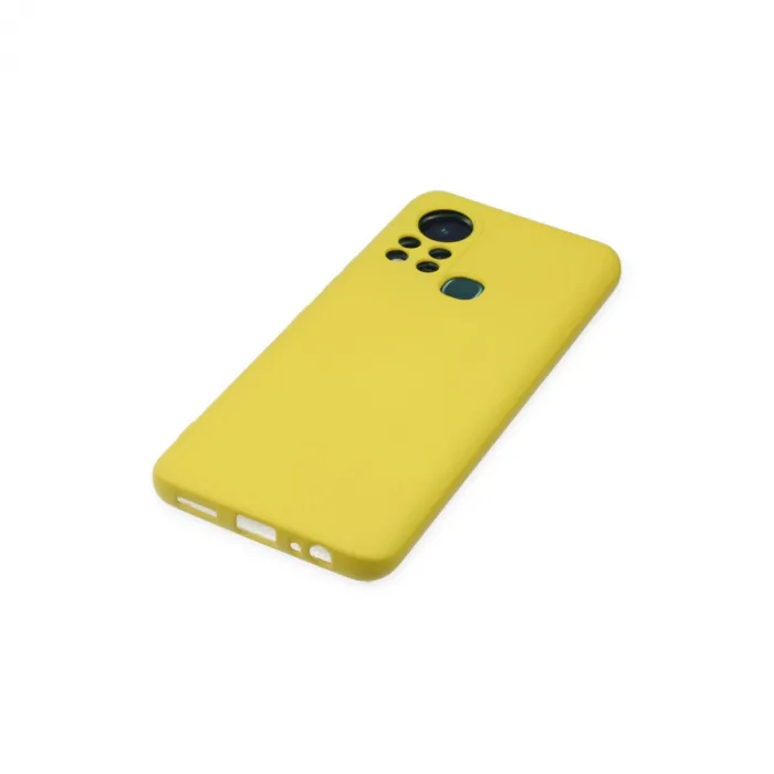 İnfinix Hot 11s Kılıf Nano İçi Kadife Silikon - Sarı