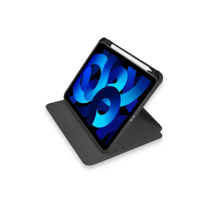 İpad 10.2 (7.nesil) Kılıf Ling 360 Kalemlikli Tablet Kılıf - Siyah