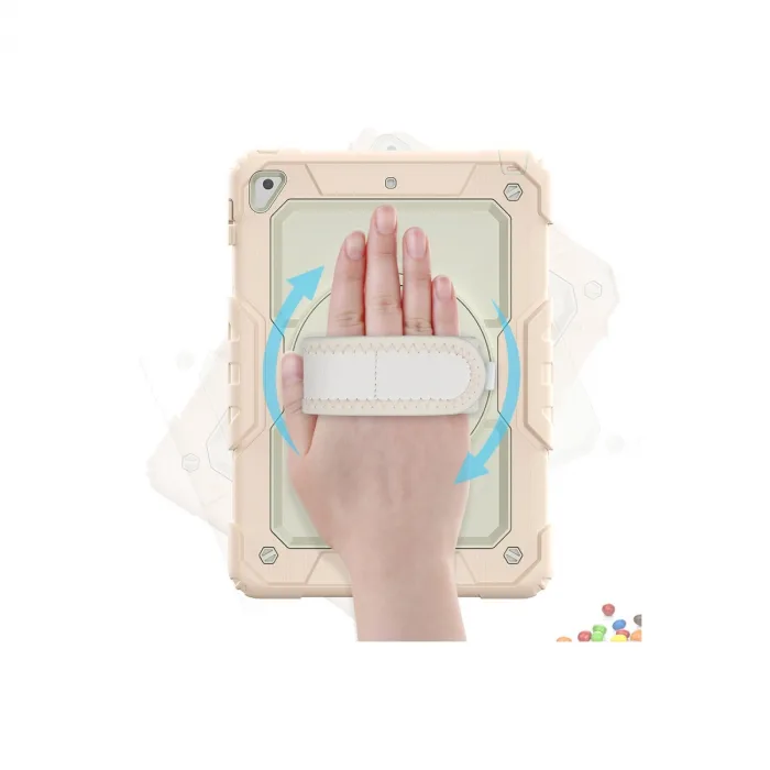 İpad 5 Air 9.7 Kılıf Strap New Tablet Kapak - Pembe