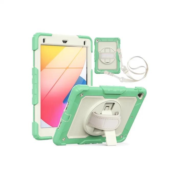 İpad 5 Air 9.7 Kılıf Strap New Tablet Kapak - Yeşil