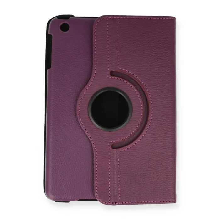 İpad Mini 1 Kılıf 360 Tablet Deri Kılıf - Mürdüm