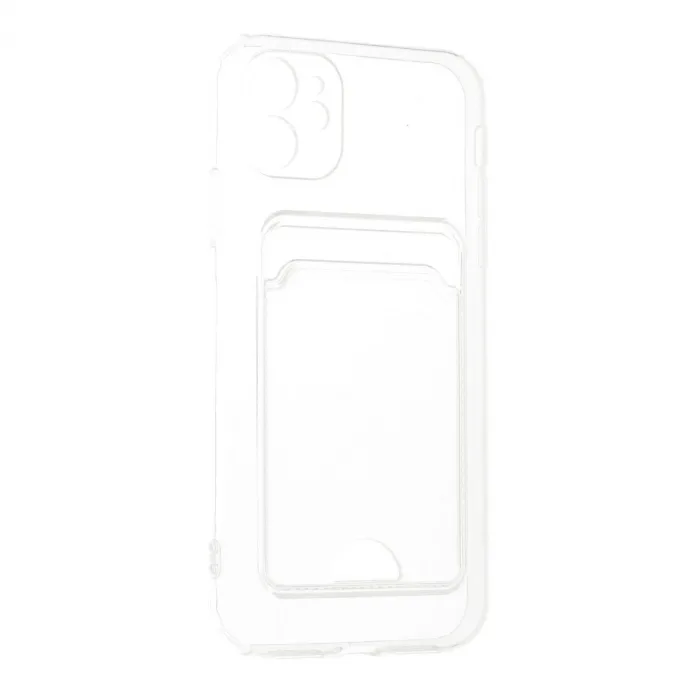 İphone 11 Kılıf Kart Şeffaf Silikon - Şeffaf