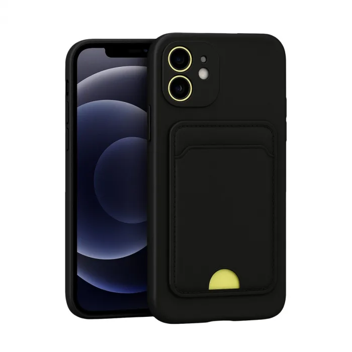 İphone 11 Kılıf Kelvin Kartvizitli Silikon - Siyah