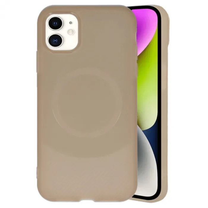 İphone 11 Kılıf Maya Karbon Kapak - Kahverengi