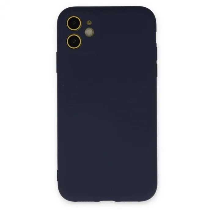 İphone 11 Kılıf Nano İçi Kadife Silikon - Lacivert