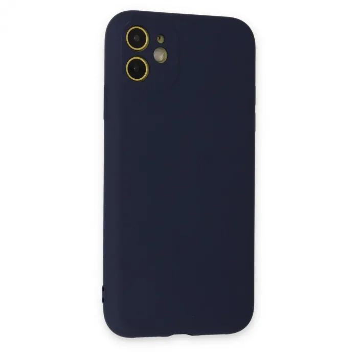 İphone 11 Kılıf Nano İçi Kadife Silikon - Lacivert