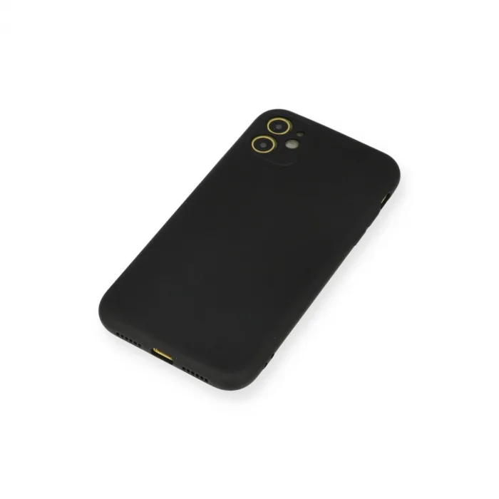 İphone 11 Kılıf Nano İçi Kadife Silikon - Siyah