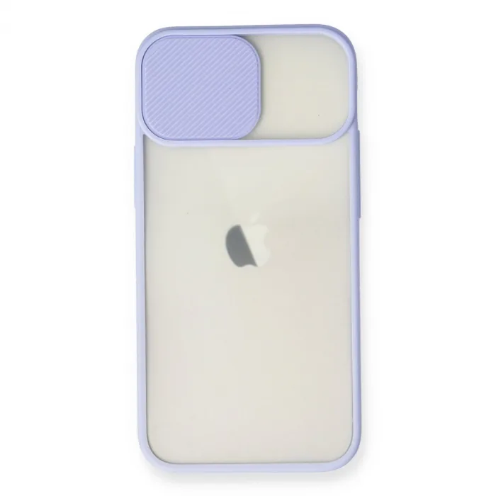 İphone 11 Kılıf Palm Buzlu Kamera Sürgülü Silikon - Lila