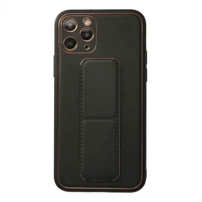 İphone 11 Pro Kılıf Coco Deri Standlı Kapak - Siyah