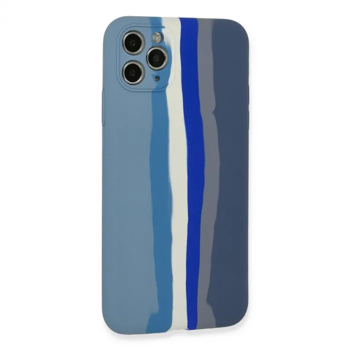 İphone 11 Pro Kılıf Ebruli Lansman Silikon - Mavi-gri