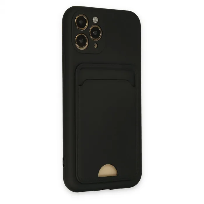 İphone 11 Pro Kılıf Kelvin Kartvizitli Silikon - Siyah