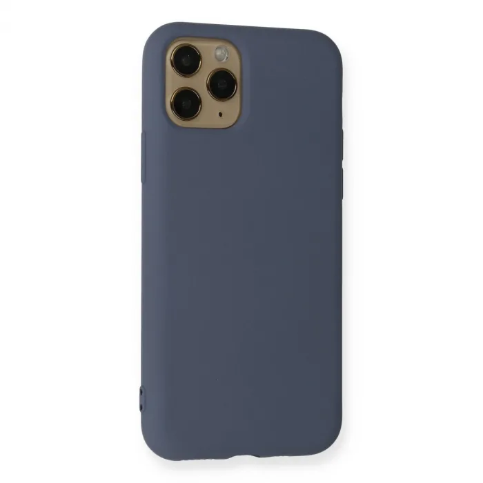 İphone 11 Pro Kılıf Nano İçi Kadife Silikon - Gri