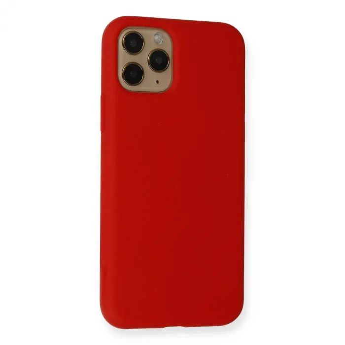 İphone 11 Pro Kılıf Nano İçi Kadife Silikon - Kırmızı