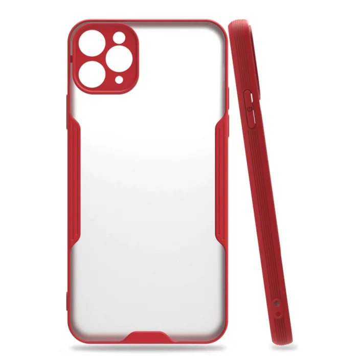 İphone 11 Pro Kılıf Platin Silikon - Kırmızı