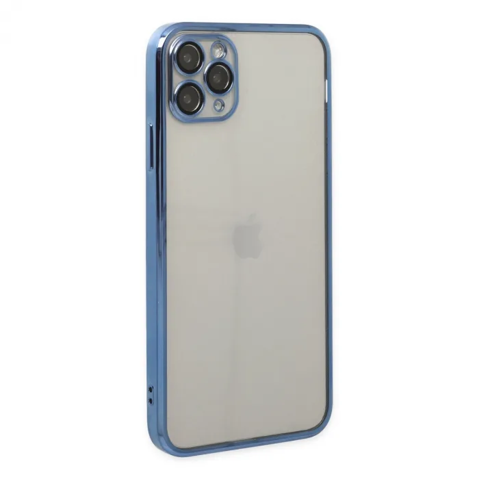 iPhone 11 Pro Kılıf Razer Lensli Silikon - Açık Mavi