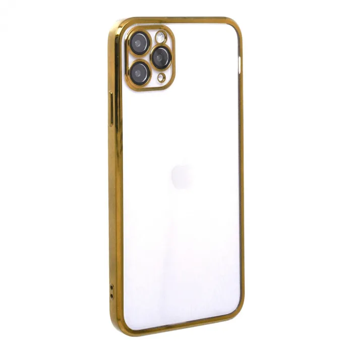 iPhone 11 Pro Kılıf Razer Lensli Silikon - Gold