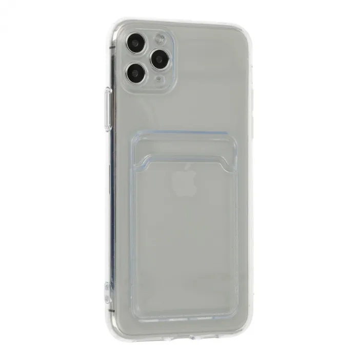 İphone 11 Pro Max Kılıf Kart Şeffaf Silikon - Şeffaf