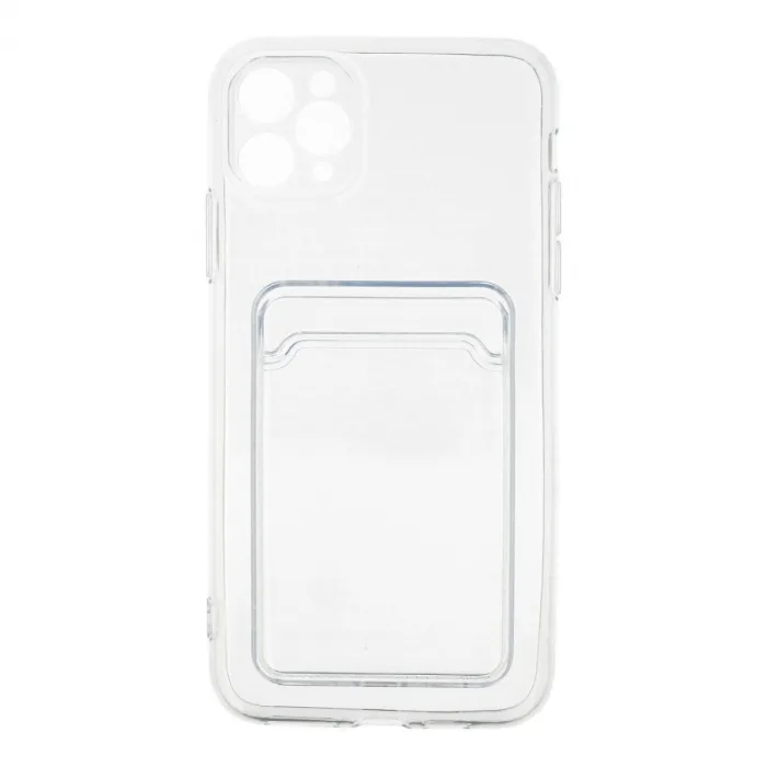 iPhone 11 Pro Max Kılıf Kart Şeffaf Silikon - Şeffaf