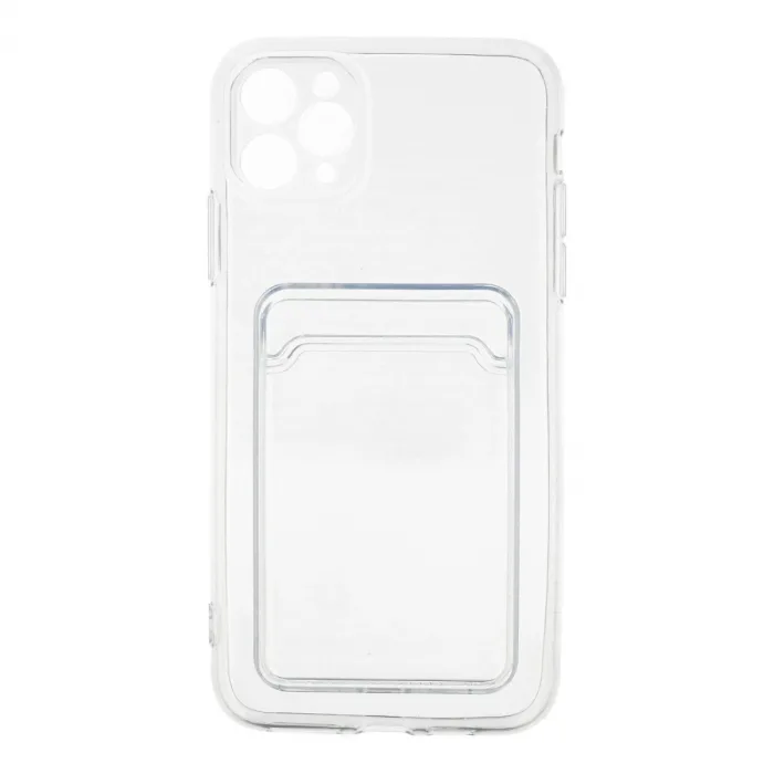 İphone 11 Pro Max Kılıf Kart Şeffaf Silikon - Şeffaf